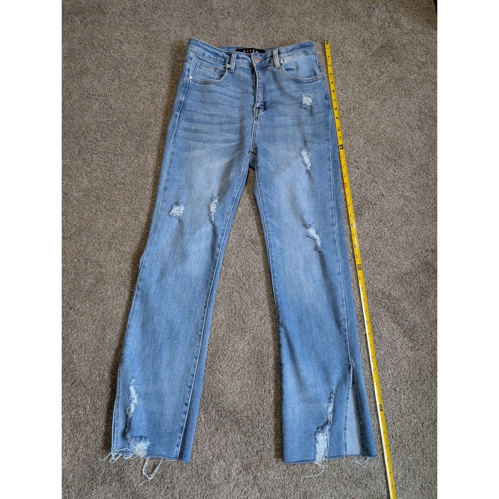 Risen Los Angeles High Rise Straight Leg Jeans Light Wash Size 7 28 RDP1268-L